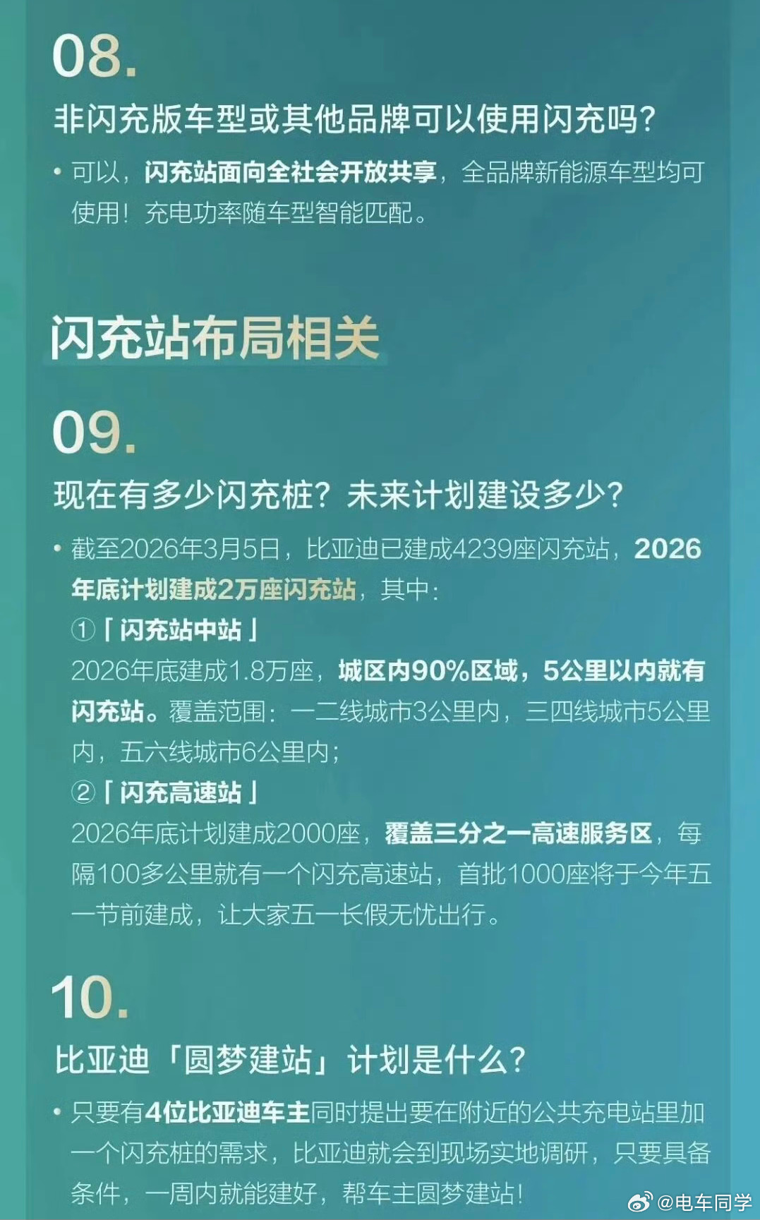 比亚迪闪充站原来非比亚迪的车也可以用，只是功率不一样。 