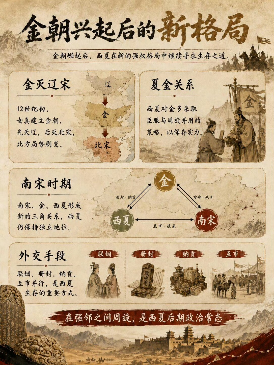 宋、辽、金、西夏历史。 