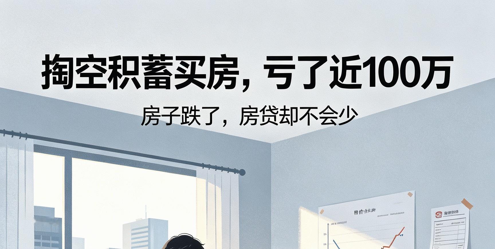 用光所有积蓄买房结果亏了快100万最惨的不是房价跌了，欠银行的房贷可一点没少，辛