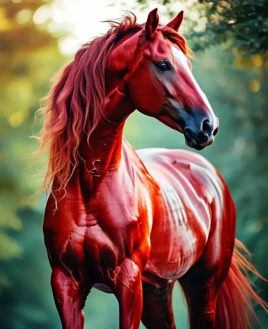 红马送福，你家孩子一生都会鸿运当头，都能马到成功!留下一句【马到成功】!万事皆成