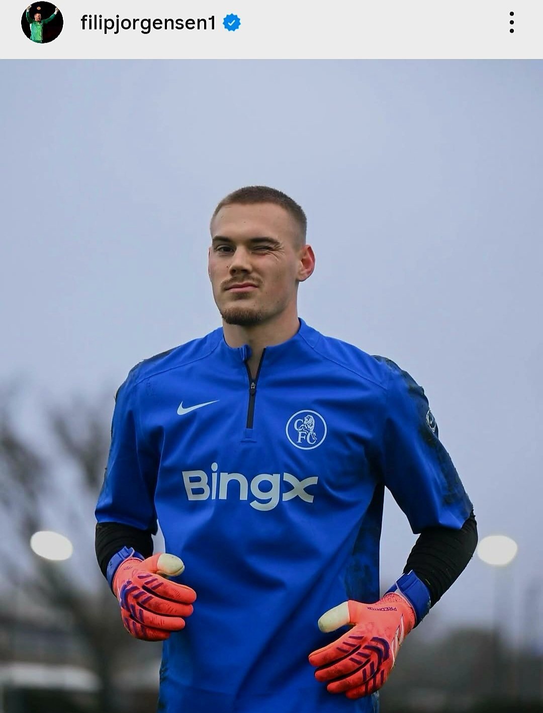 🔵 Filip Jörgensen via IG:"Locked in on 