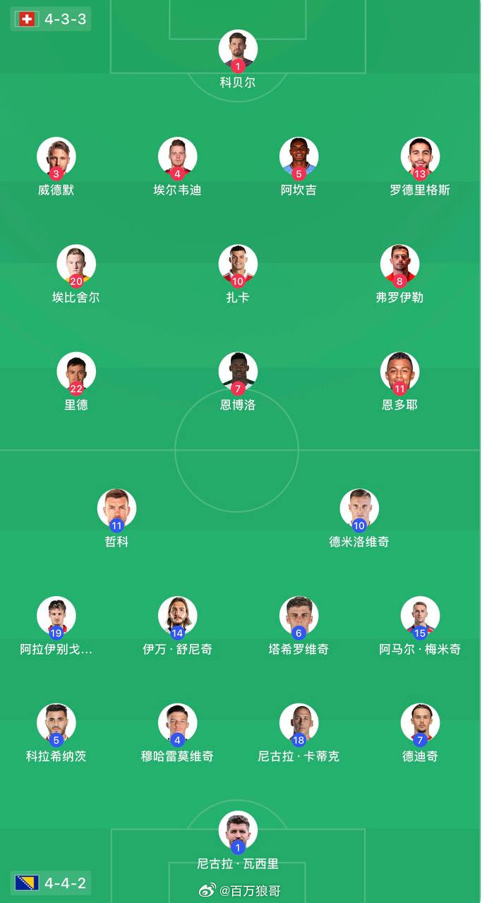 瑞士vs波黑首发，哲科回归状态如何？ 