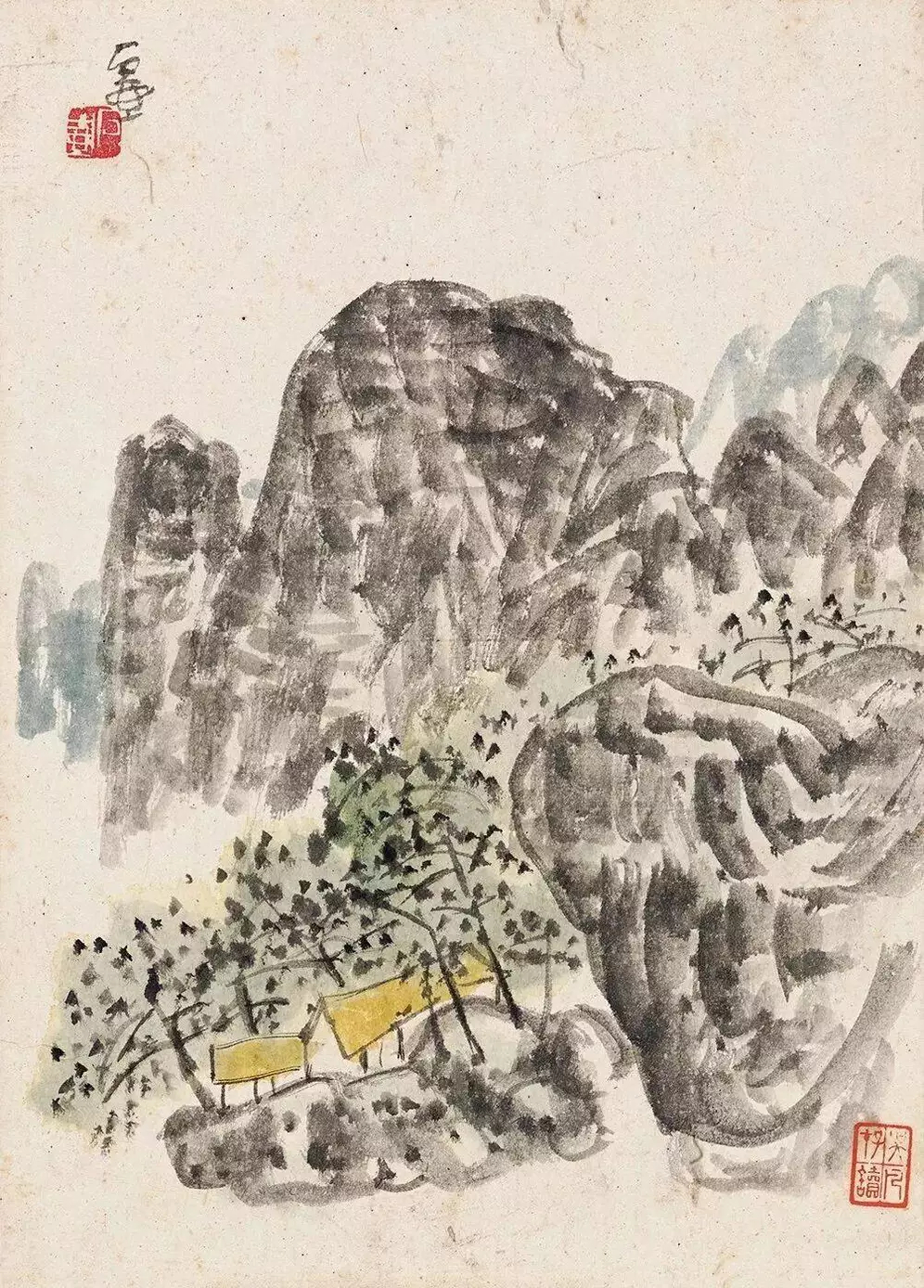 陈子庄《春之晨》。陈子庄，出生于四川省荣昌县（今重庆市永川区），现代画家。陈子庄