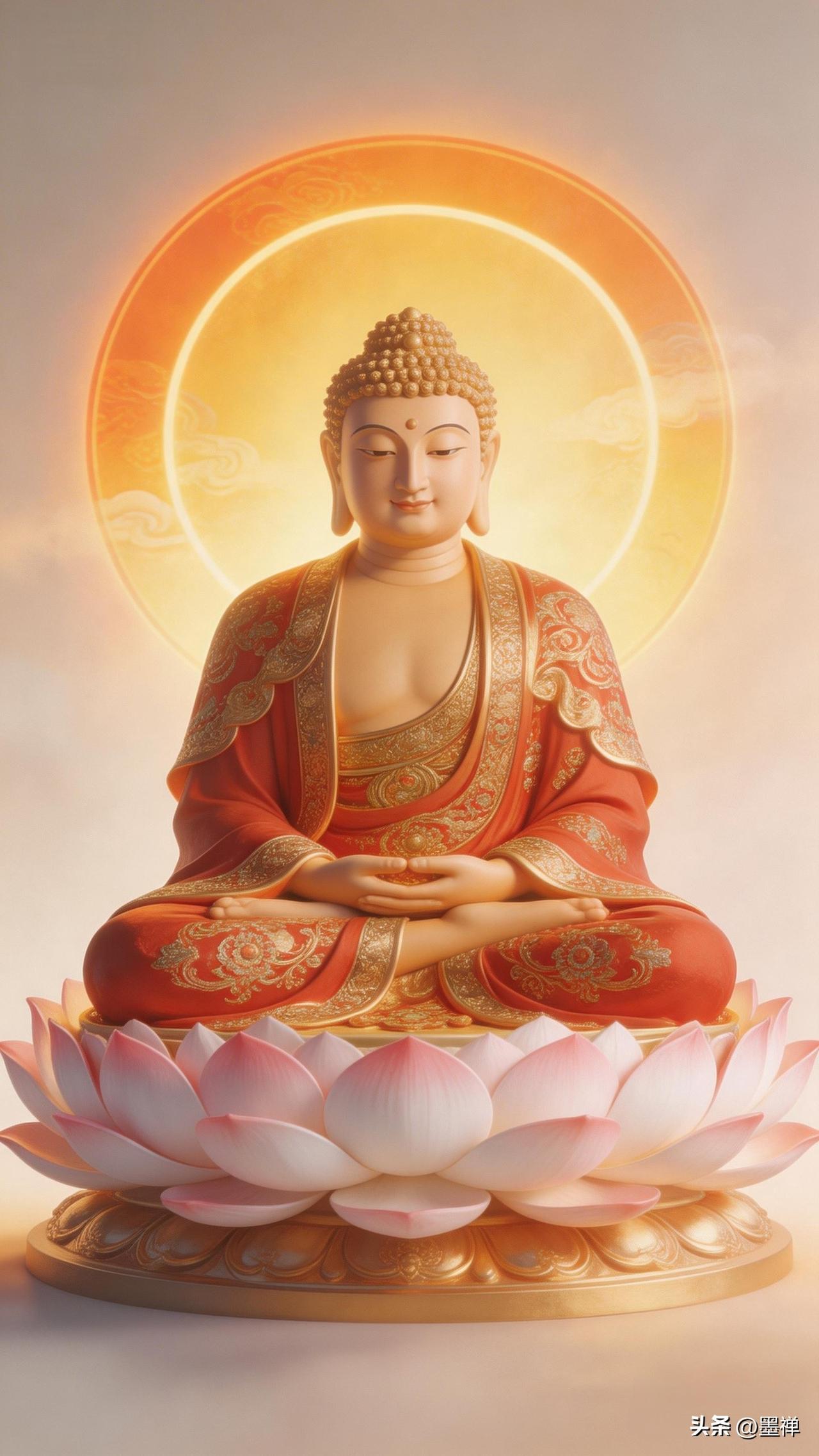 佛说，
若有一日你走在路上，
心头有光，脚下不慌，
日子终于像件洗旧的衣裳 ，