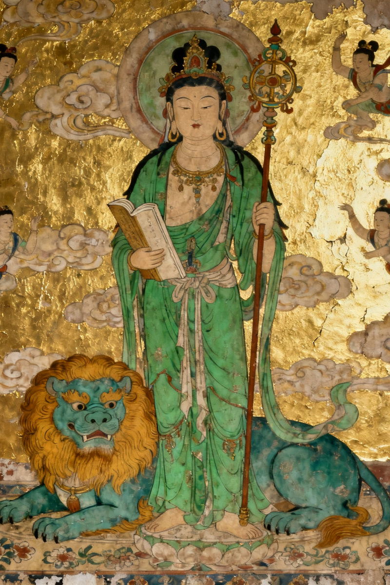 祈文殊菩萨护佑，让心态远离焦虑。愿以慧心接纳无常，以从容应对得失，不卑不亢、不骄