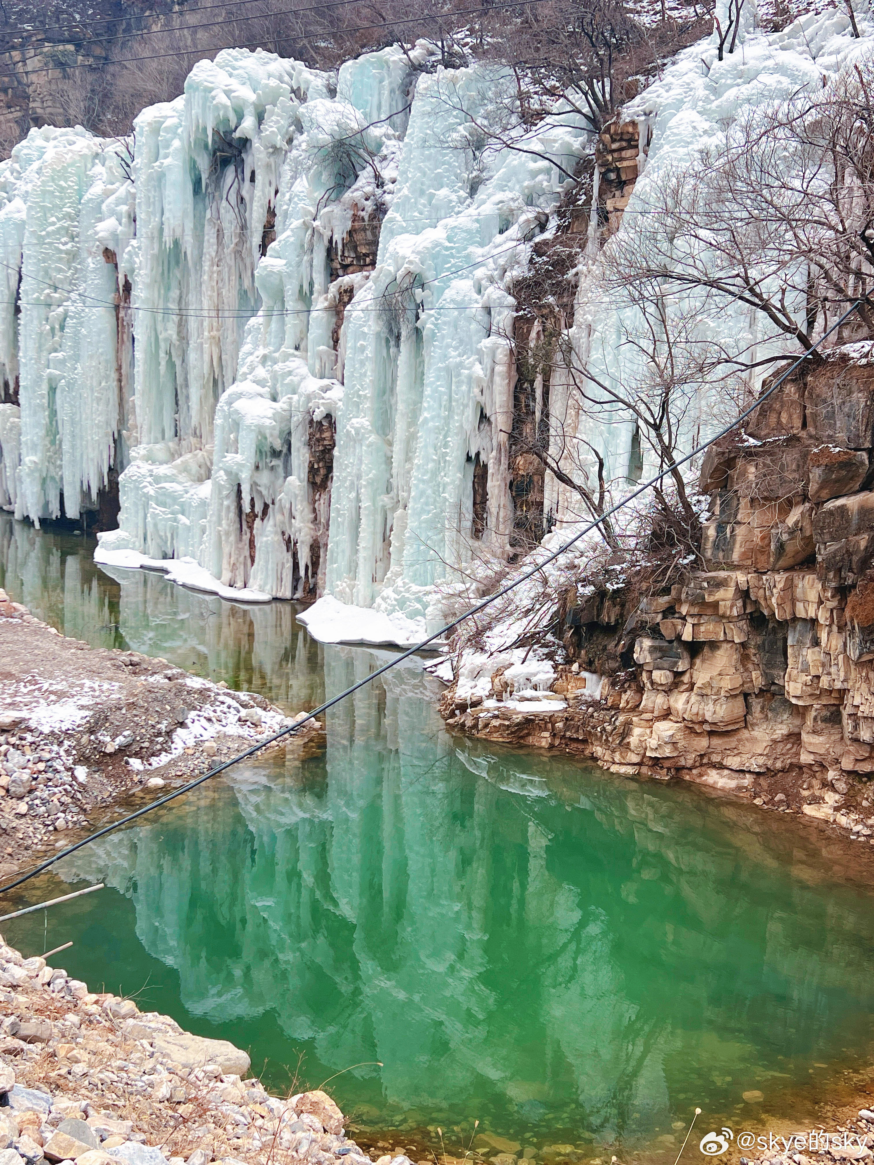 节后徒步，虎峪冰瀑布摄影北京你好