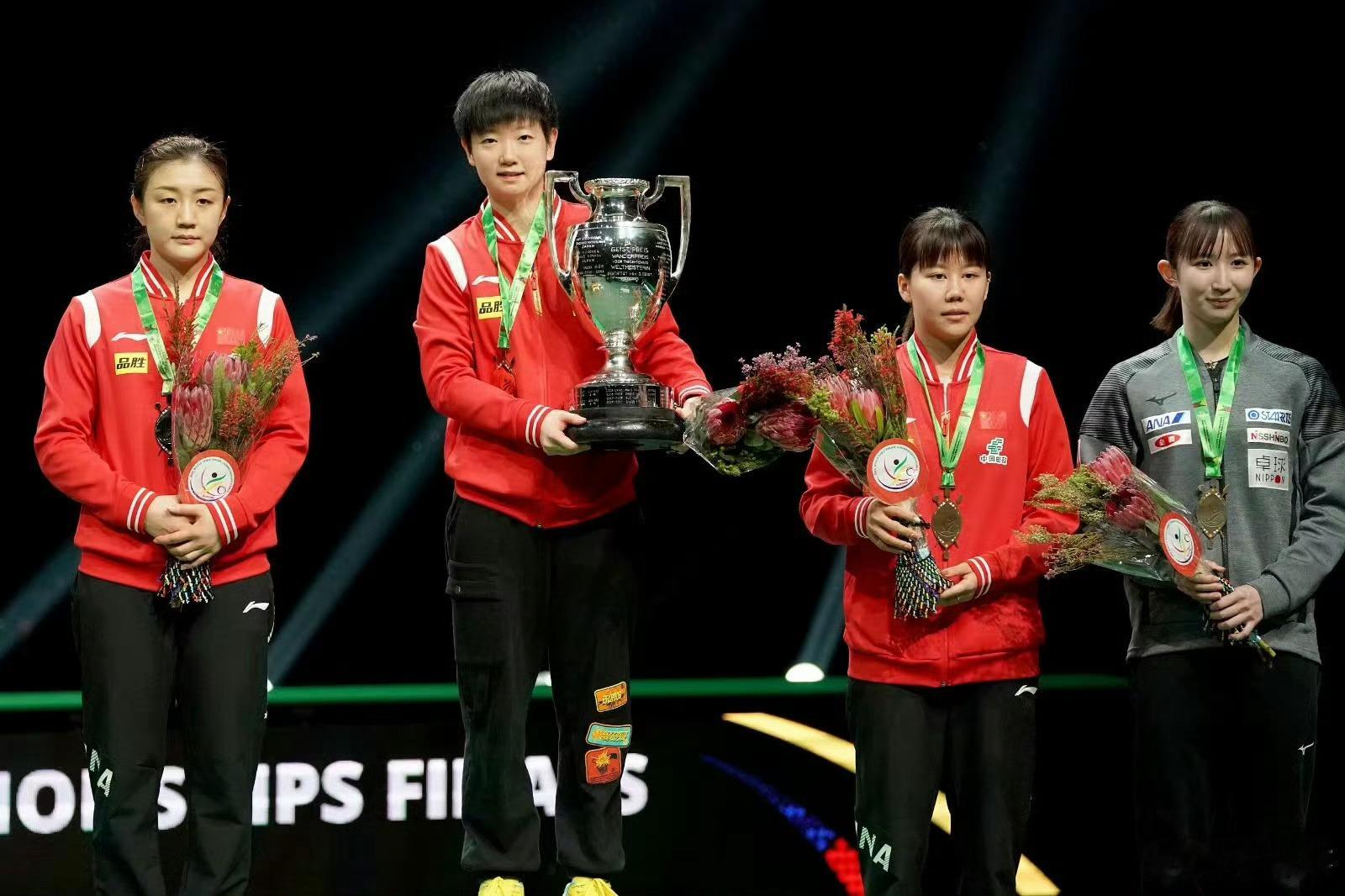 孙颖莎 孙颖莎三大赛单打冠军一览🏆2023年德班世锦赛    孙颖莎4：2陈梦