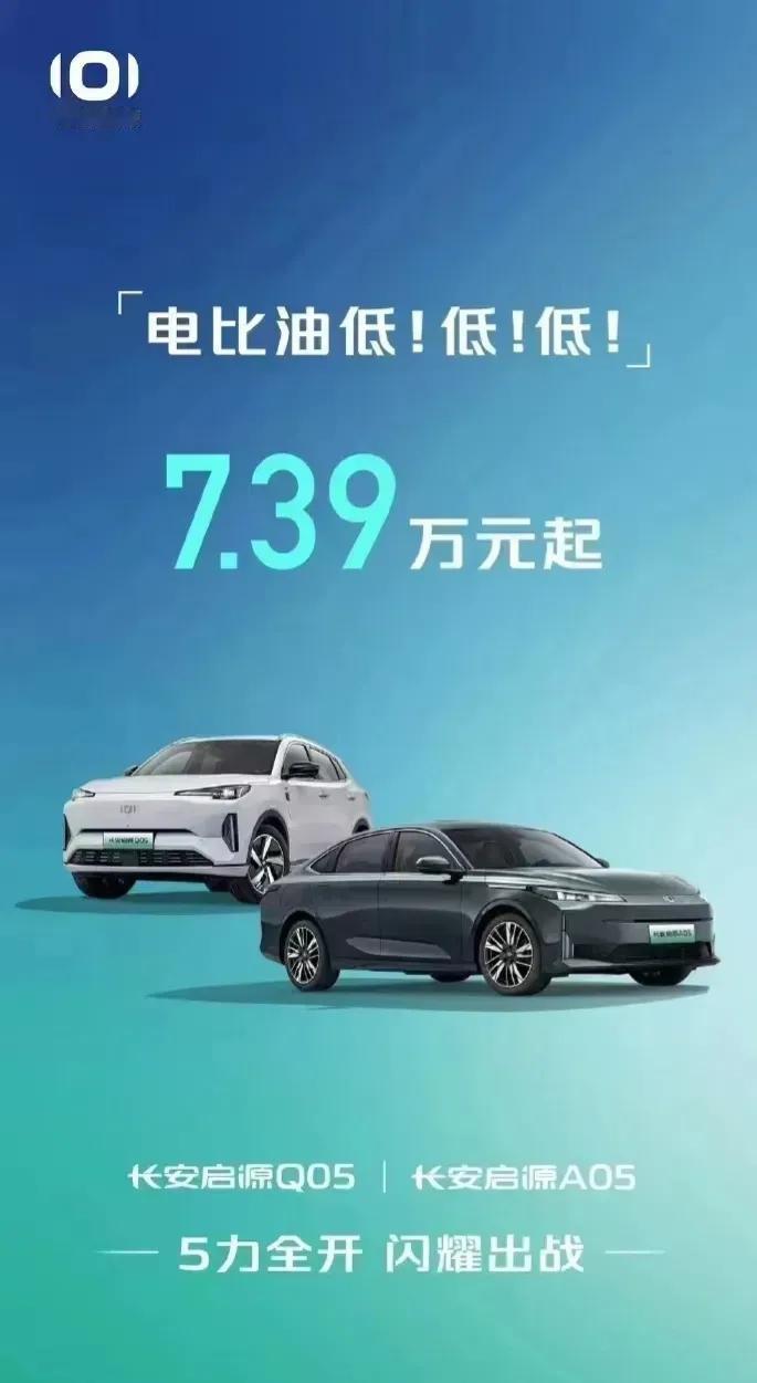 长安启源这是彻底掀桌子了，也打出了电比油低的口号，直接把价格降到了7.39万，1