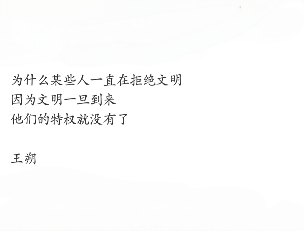 王朔一下子讲到根本了。 