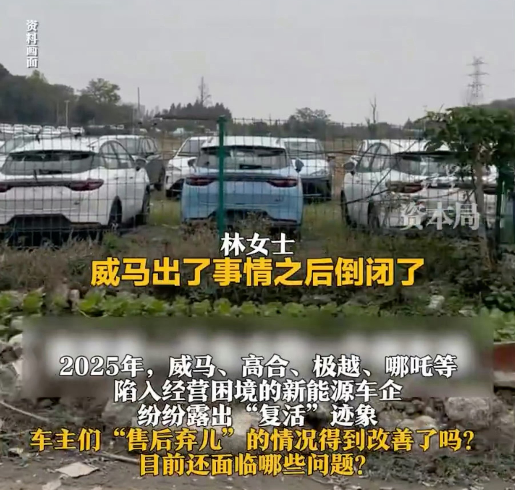 数十万爆雷车企车主售后困境数十万车主买了威马、极越、哪吒这些车，结果车企爆雷了。