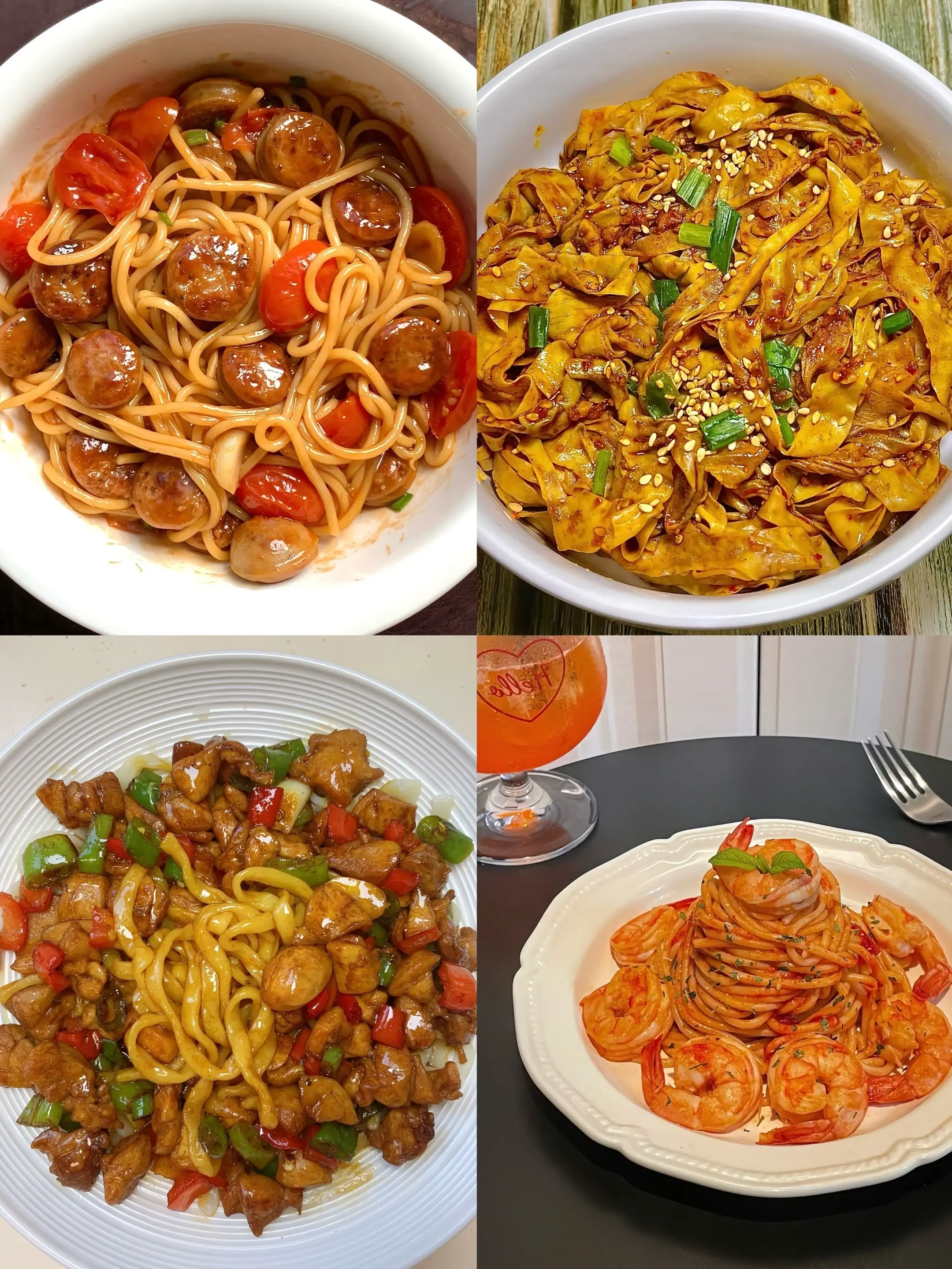 一个月不重样的4种面条做法，最后一种好吃到转圈圈