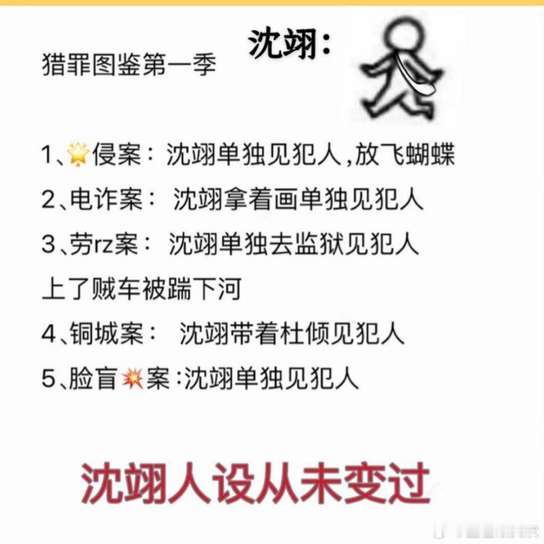 一个都别想跑，保护北江猫猫有责沈翊还是很有一套的，他每次都去跟犯人话疗，凭实力聊