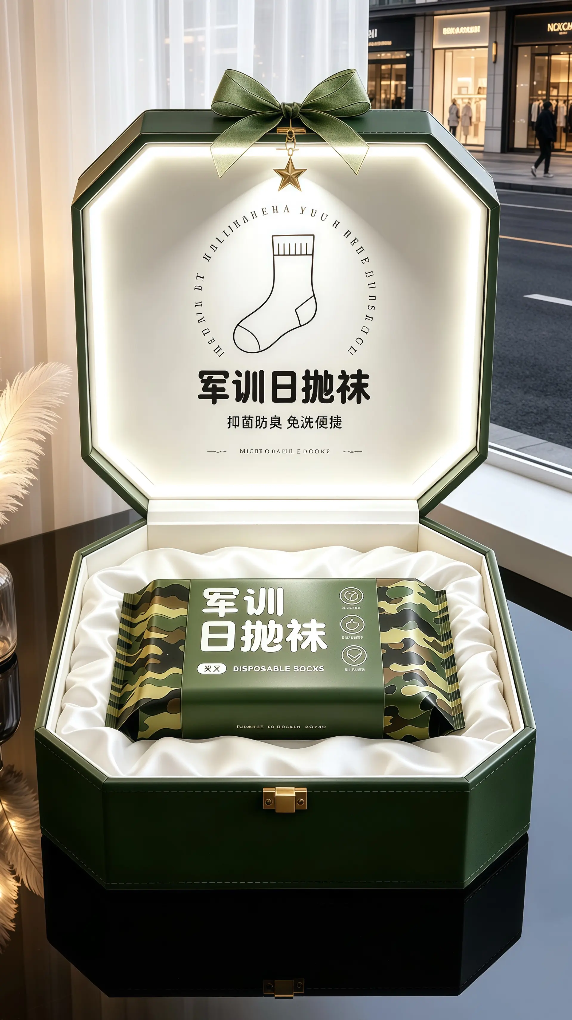 今年雨水特别多，赶紧安排了一次性袜子