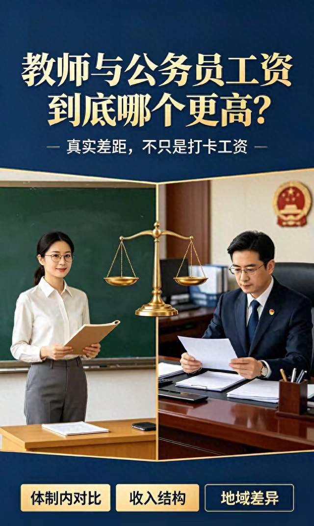 终于说透！教师与公务员工资到底哪个更高？真实差距一目了然
