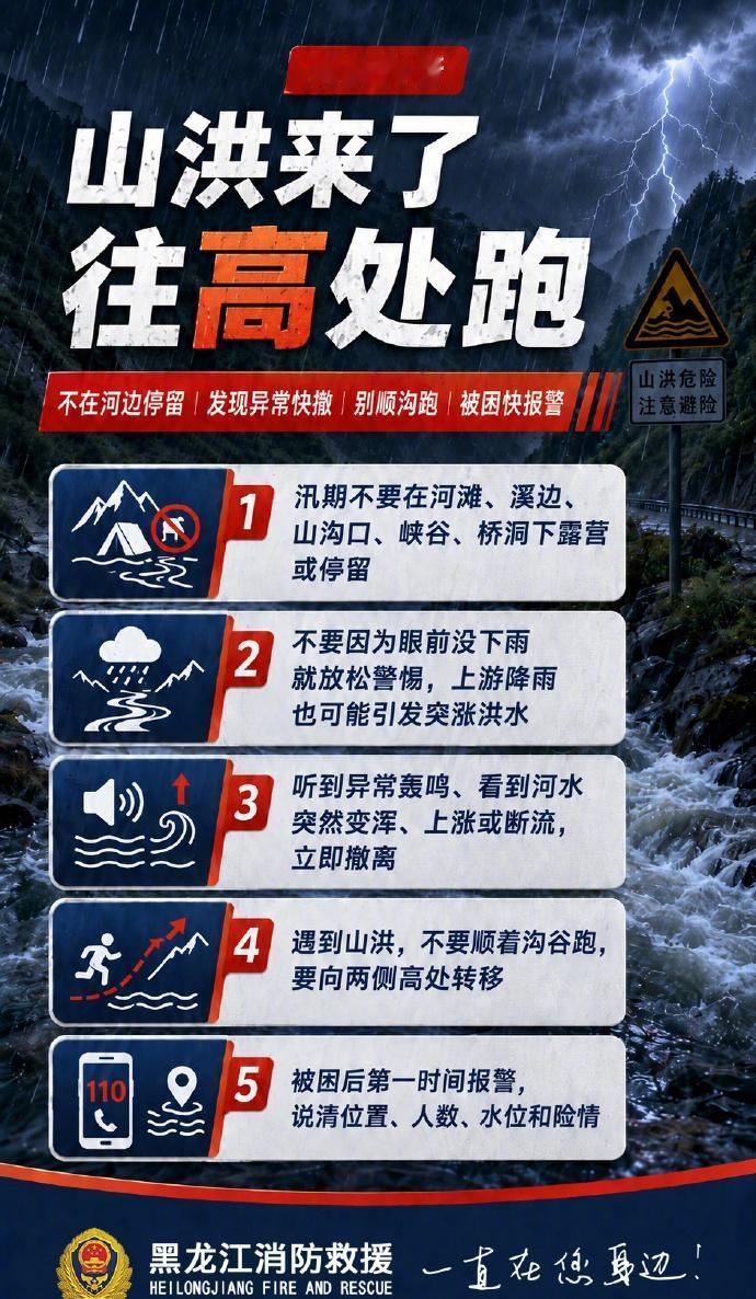 【暴雨天气这样守护自身安全】暴雨模式开启！出门别踩积水，别往河边跑，车泡水了先撤