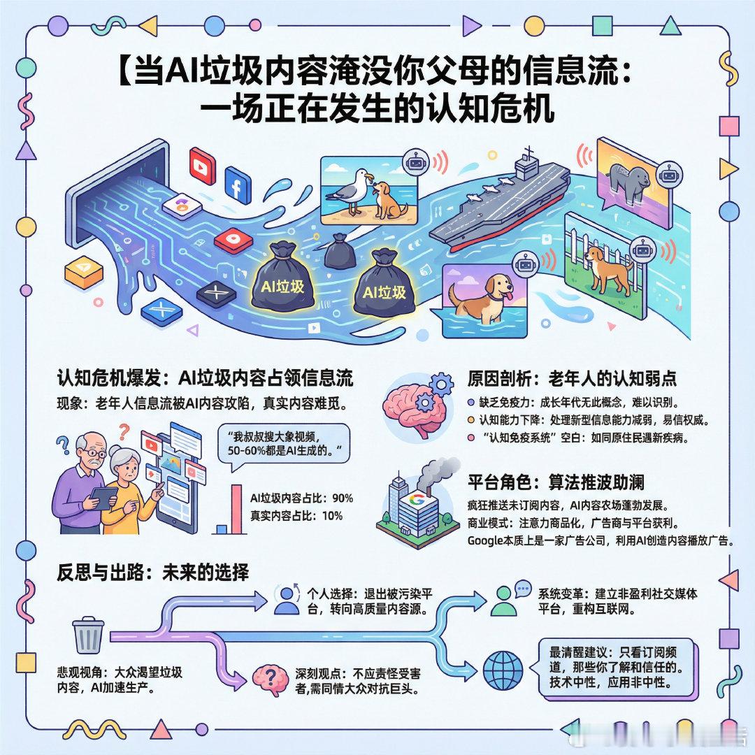 【当AI垃圾内容淹没你父母的信息流：一场正在发生的认知危机】最近Reddit上一