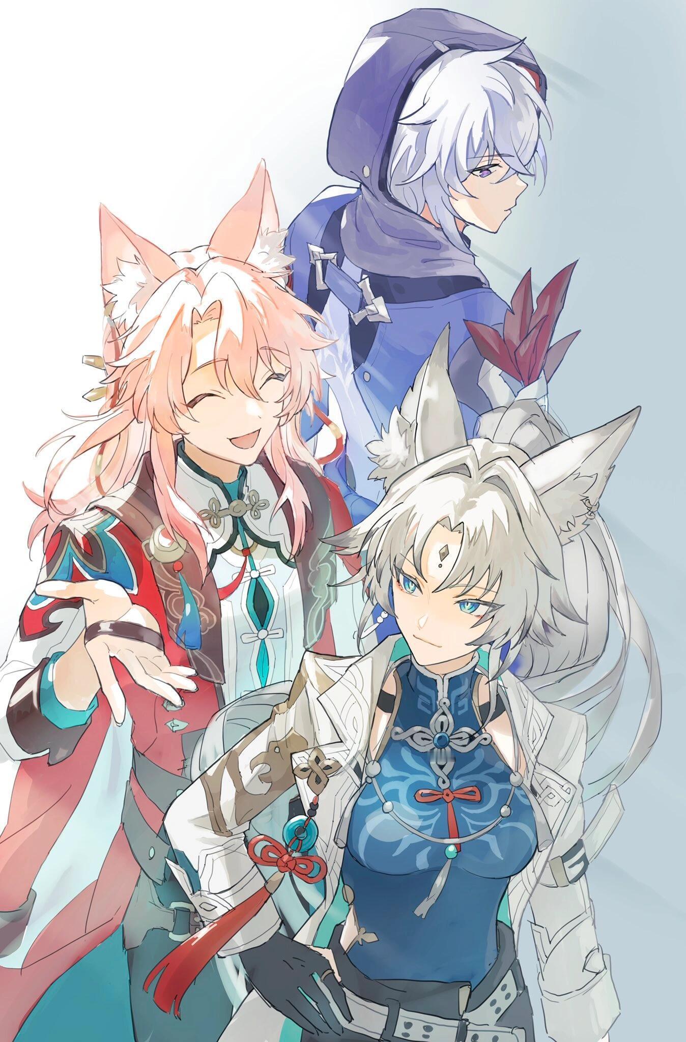 三人组·椒丘 貊泽 飞霄X:shukakaka_04#崩坏星穹铁道##夏日畅想季