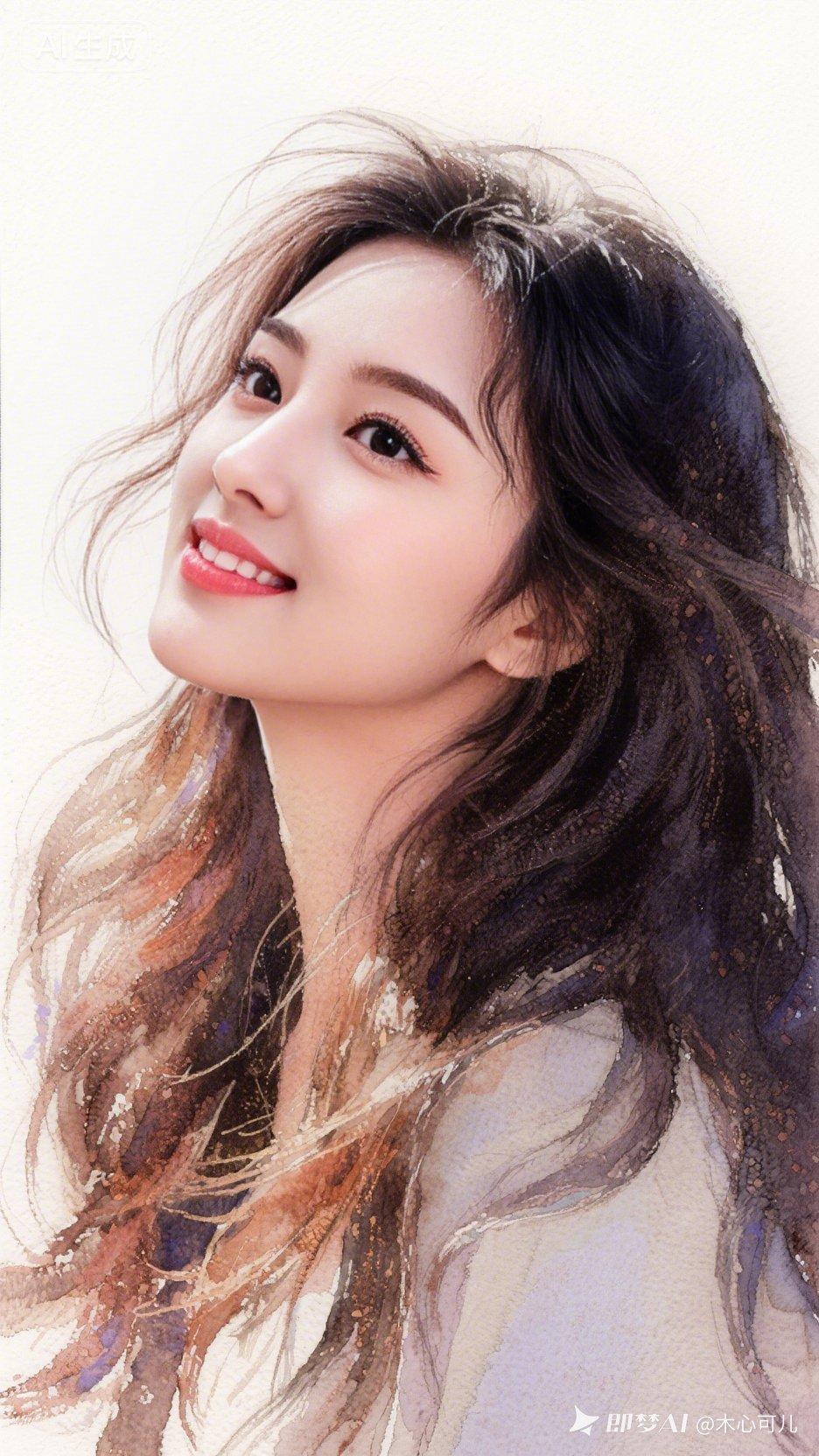 温柔甜美的少女，微笑如阳光般温暖。