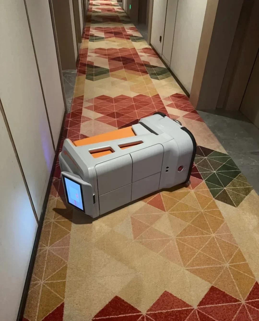 我感觉自己魔怔了，
 现在不仅看到受委屈的人会心疼，
  看到这个酒店机器人也心