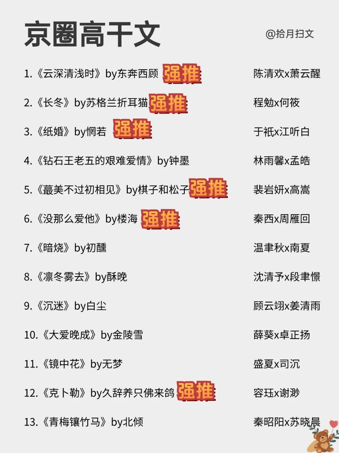 26本top级别京圈高干文❗上位者为爱低头