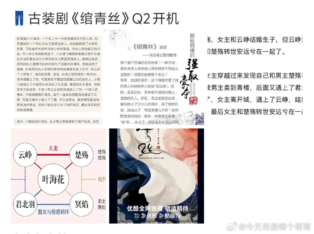 🍉古早大IP绾青丝主演：宋威龙、孔雪儿 