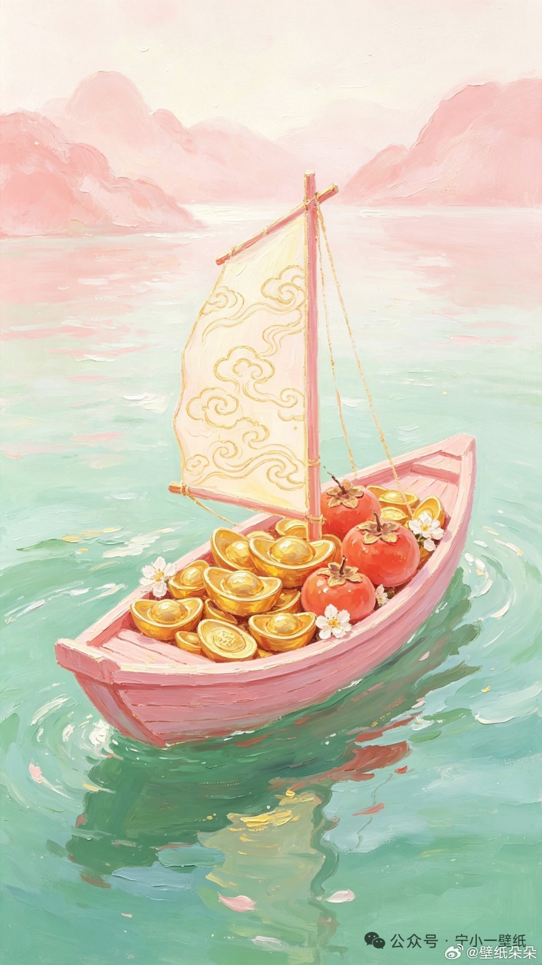 九月好运招财聚财顺风顺水顺财神壁纸 