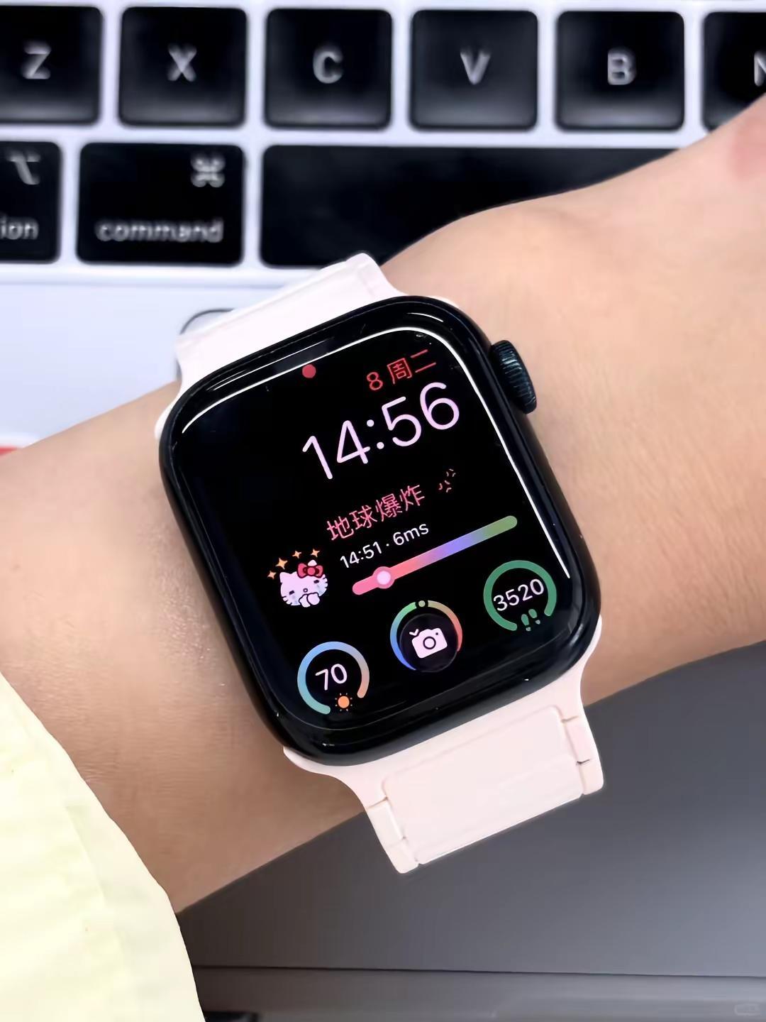 快把这个表盘焊死在你的AppleWatc.这个kitty表盘我真的泰爱辣！让我的