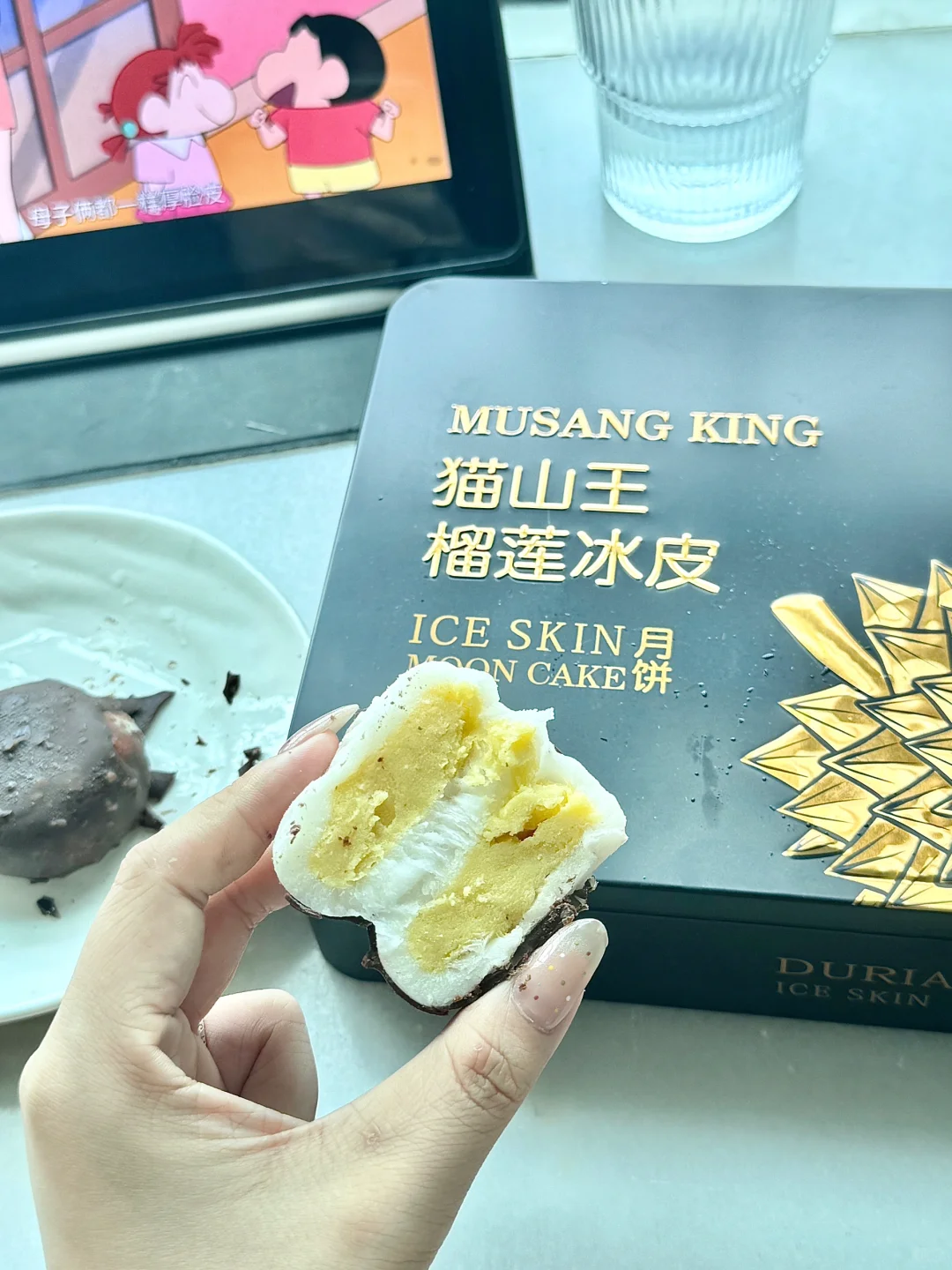 啊啊啊😭这个梦龙猫山王月饼尊滴好好吃啊