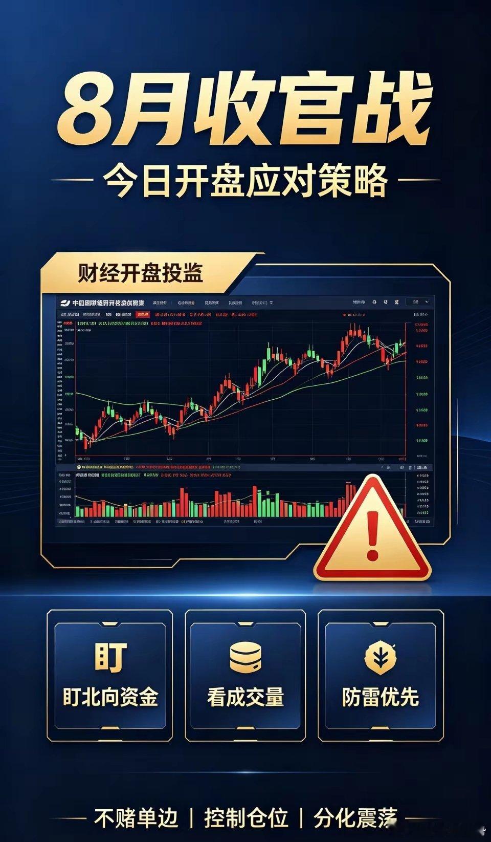 8月收官日，能否走出惊喜？今日开盘操作思路今天是8月最后一个交易日，也是中报披露
