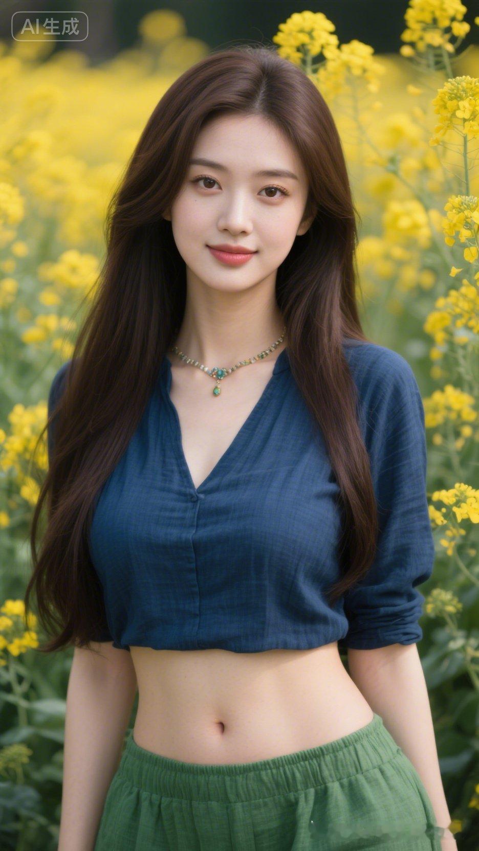 在花海中遇见你，自然美如画