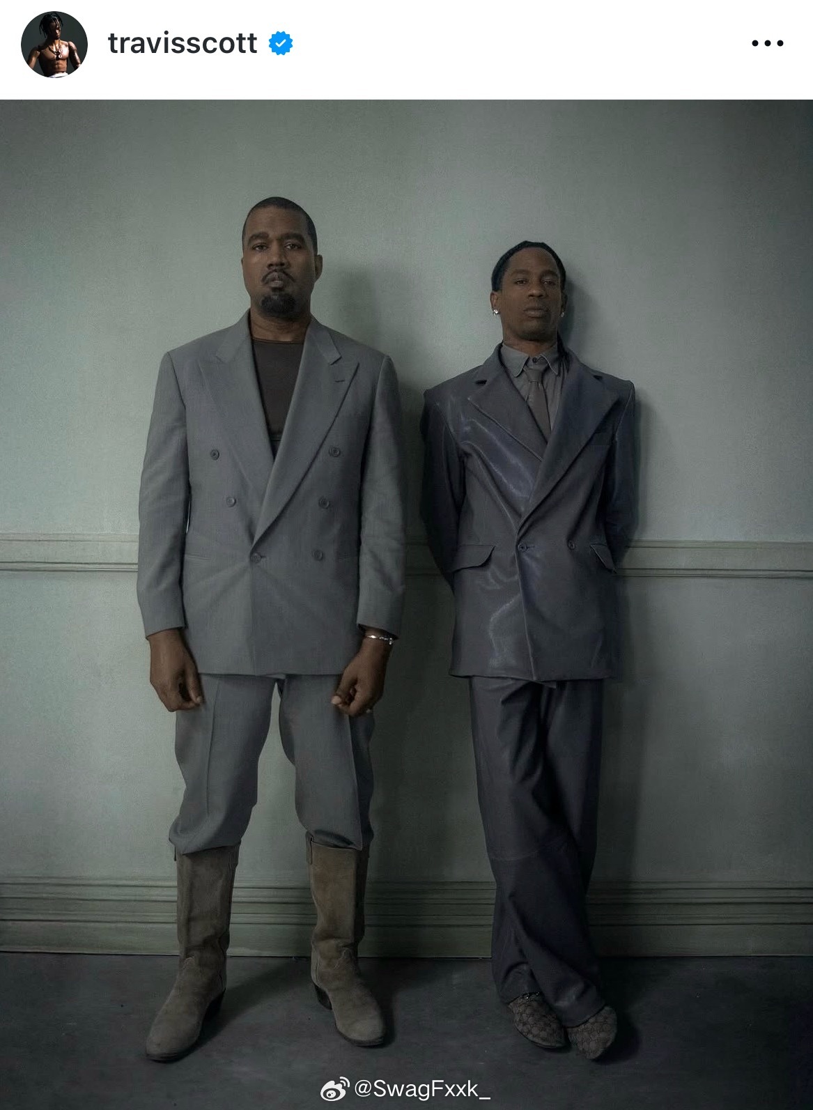 Travis Scott晒出和Ye的最新合影📷travis scott