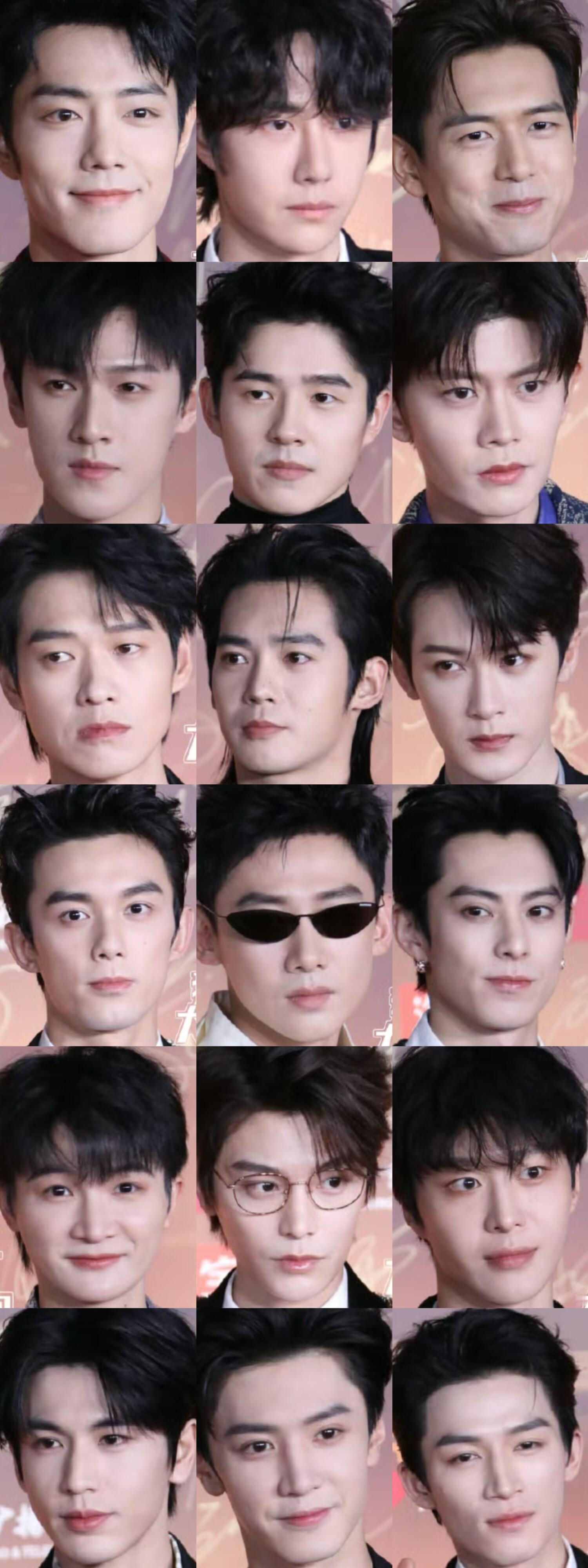 男明星微博之夜红毯怼脸生图肖战、王一博、李现、任嘉伦、刘昊然、魏大勋、于适、檀健