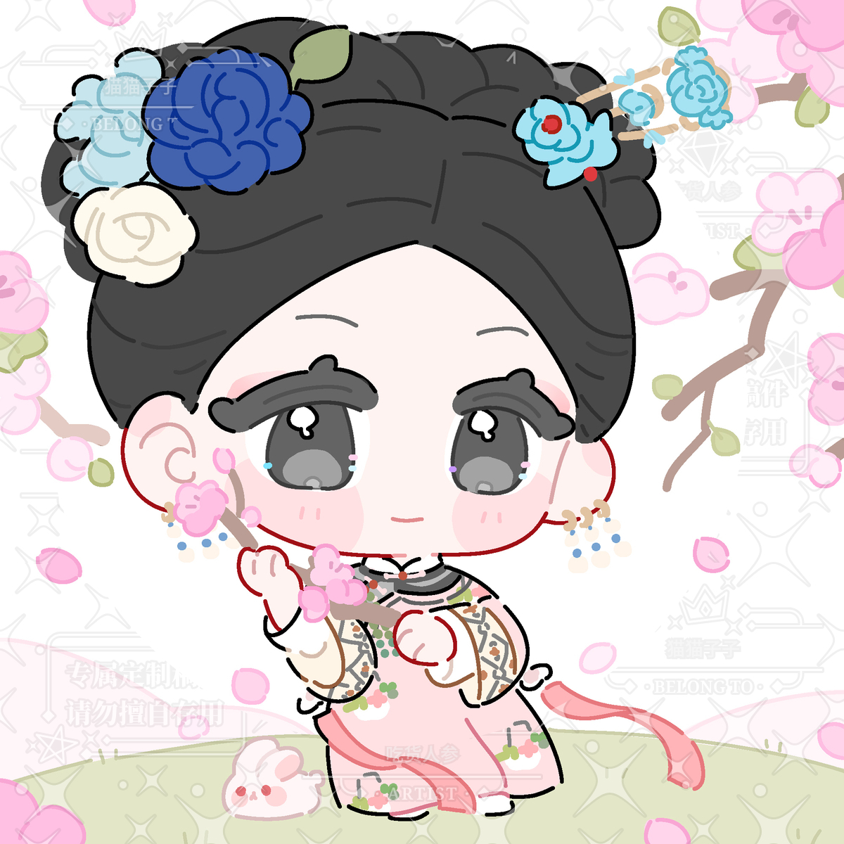 孝仪皇后 🐰🌸令妃 两个可爱小鼻嘎以前的稿子，发一下乾令永垂彤史