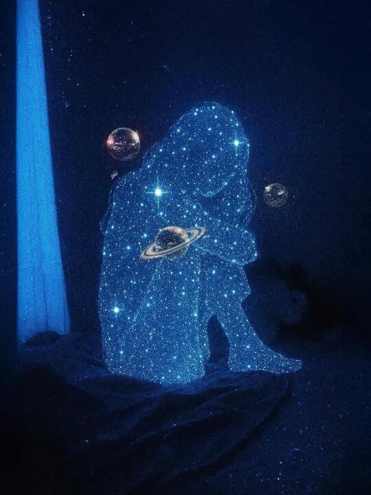 沿着银河流淌过我们的脊背 🌌