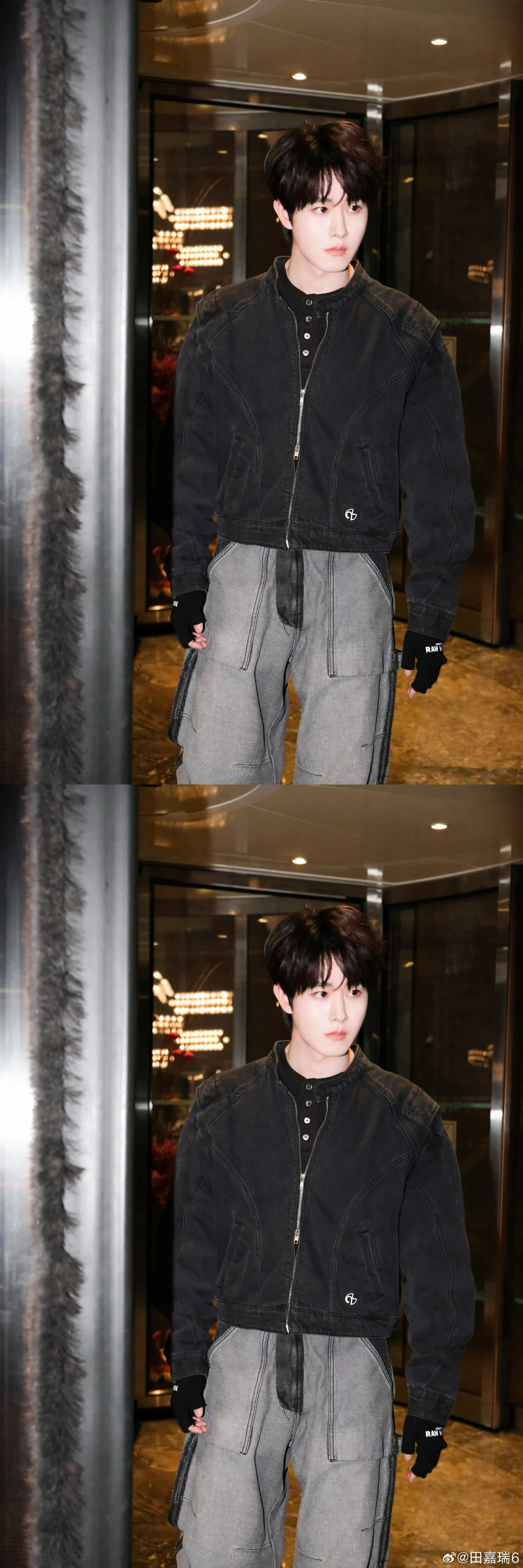 田嘉瑞情人节新鲜大片，黑色系男神帅帅帅