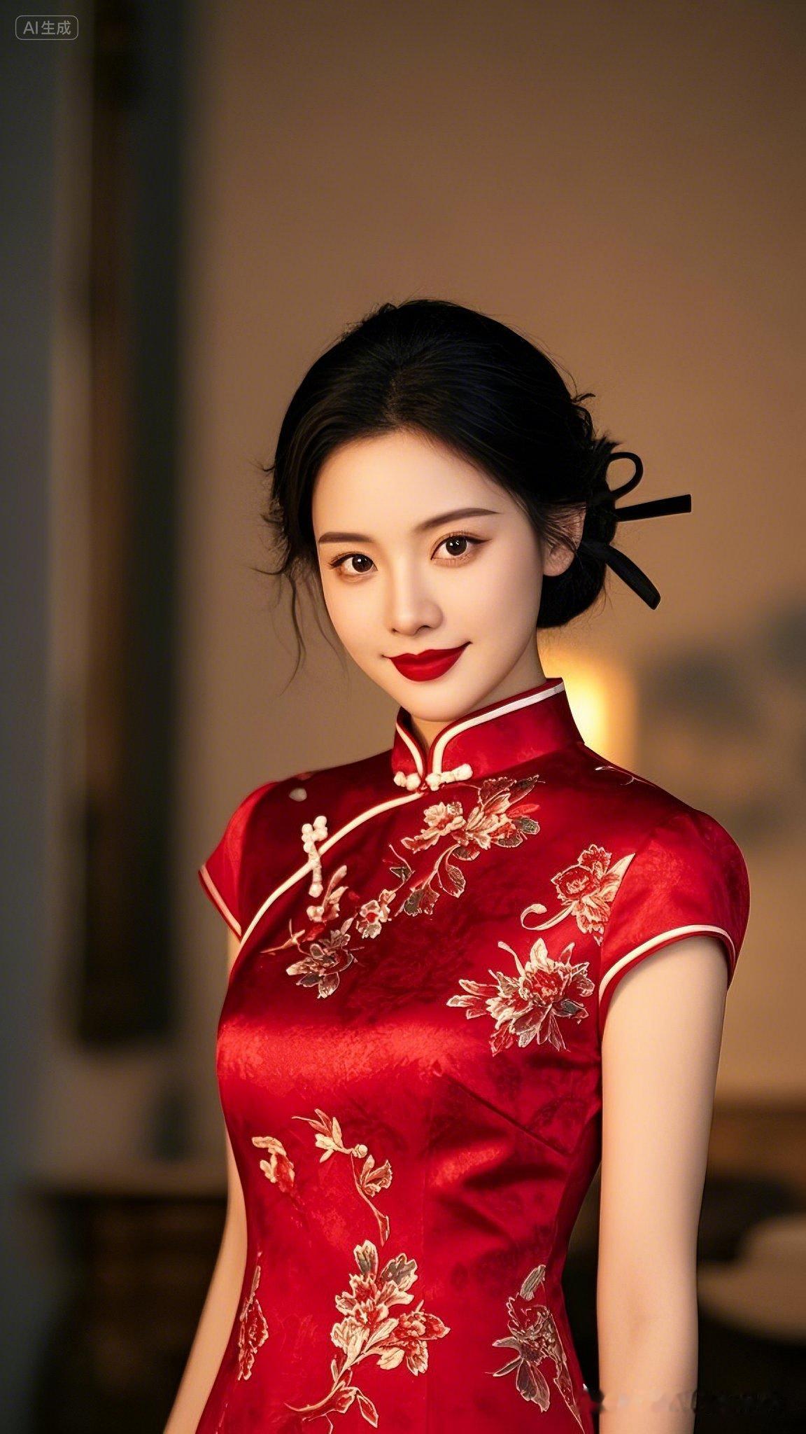 优雅红衣美人，古典韵味十足！