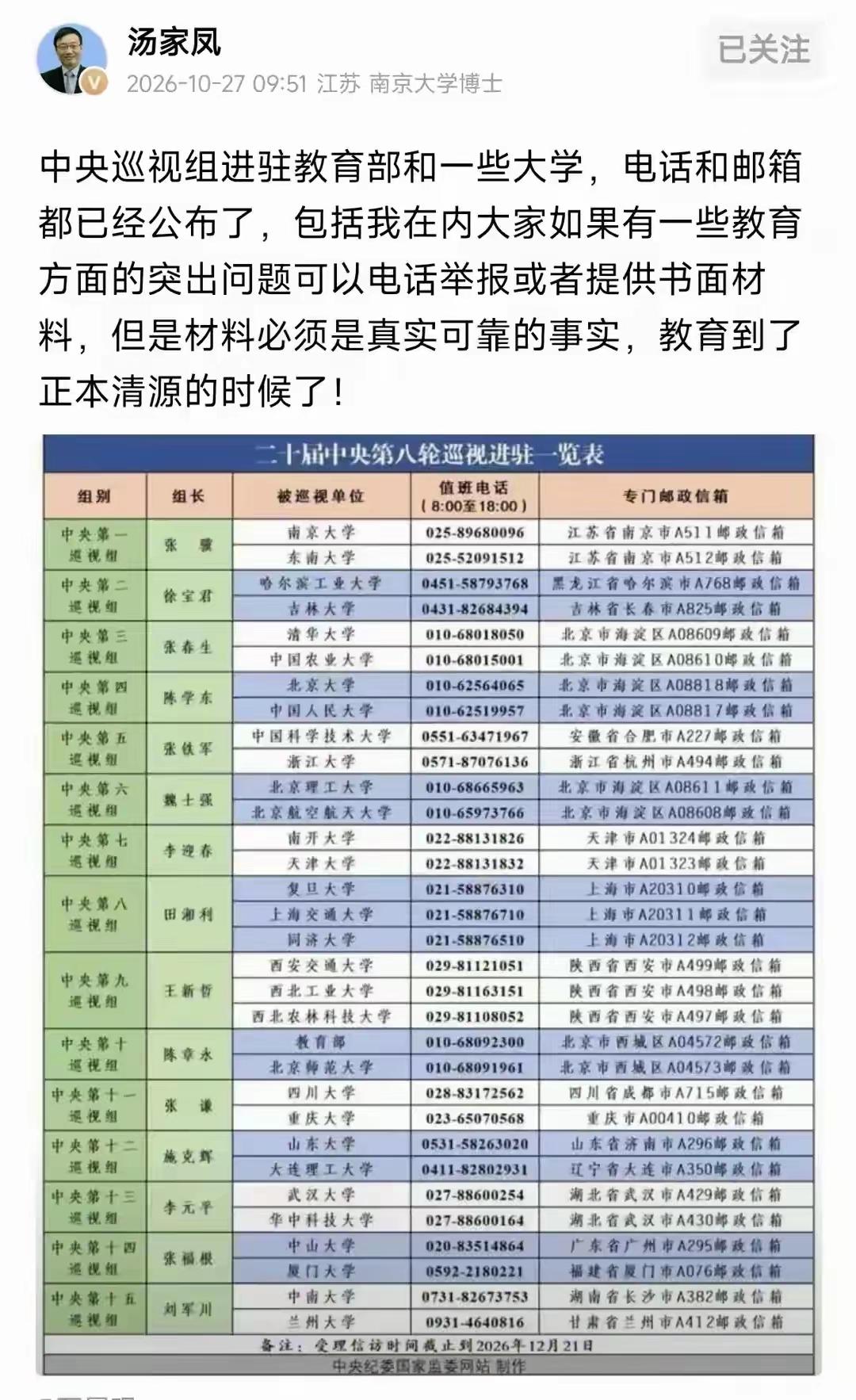 不知道大家刷新闻的时候有没有留意到，这一轮中央巡视进驻高校，真的和以往不太一样，