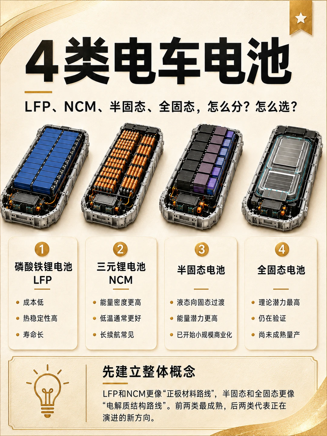 磷酸铁锂、三元锂、半固态、全固态 怎么选