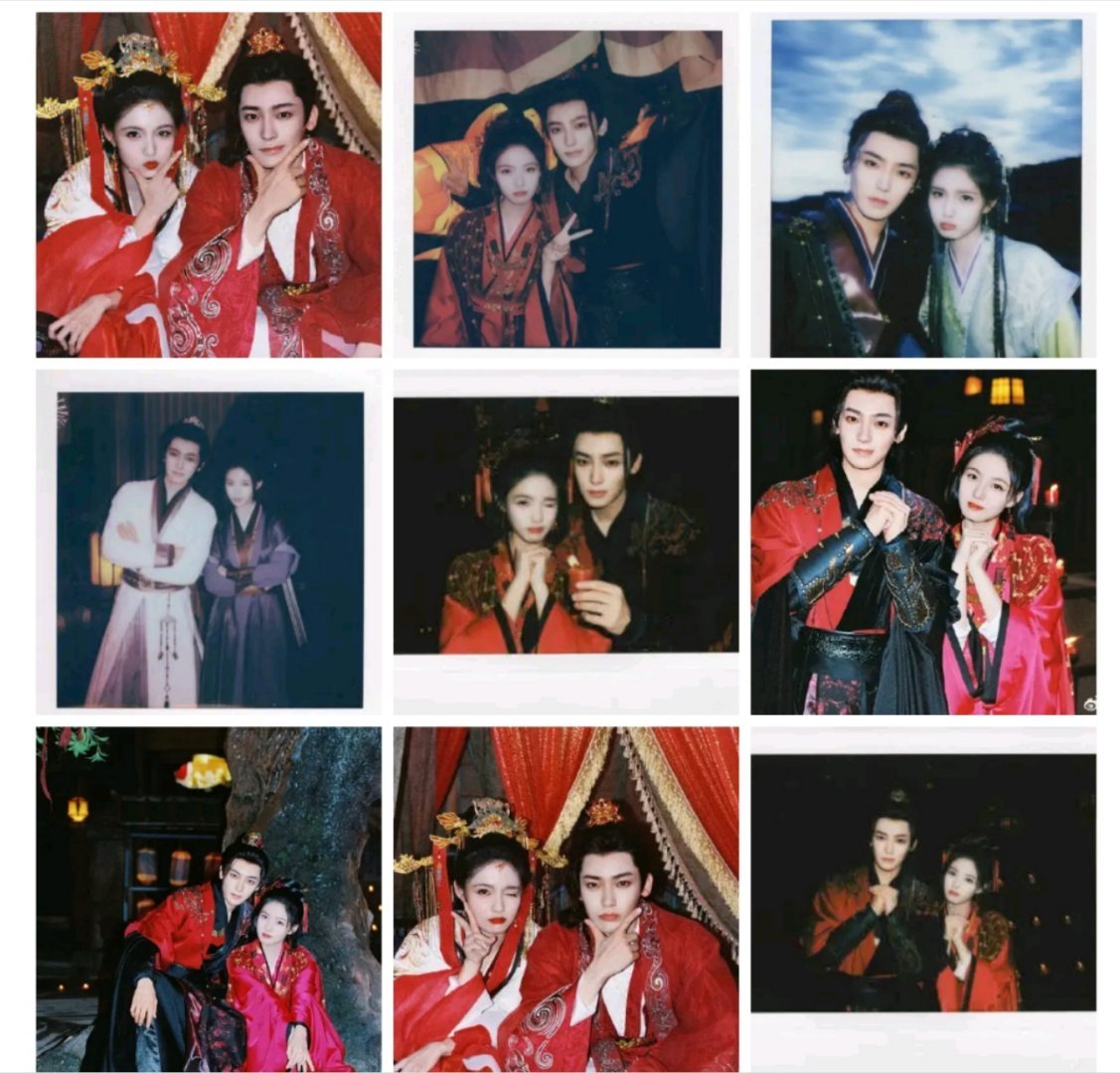 艾米晒与侯明昊9张合照萧猫钓鱼圆满收官，九宫格合照也太戳了吧！戏里是宿命拉扯的意