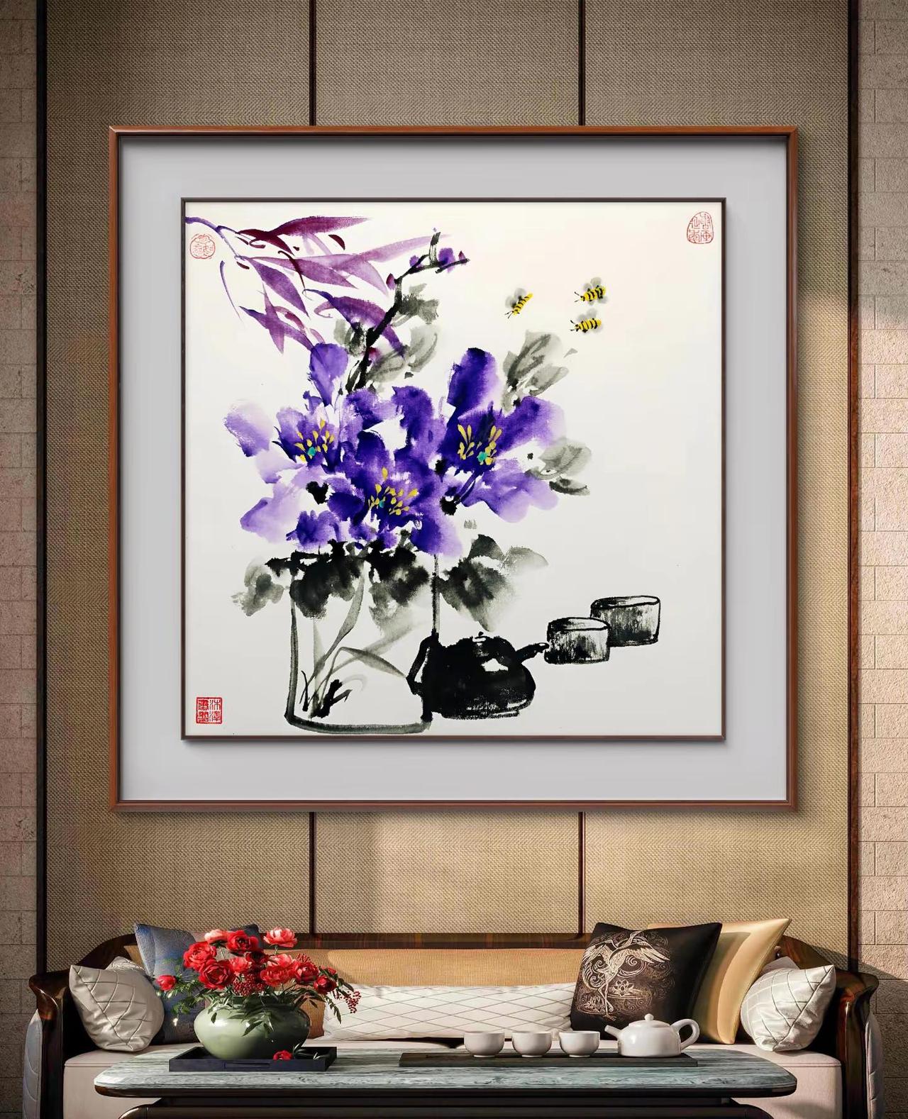 写意花鸟 国画清供图 国画插花 书画养心