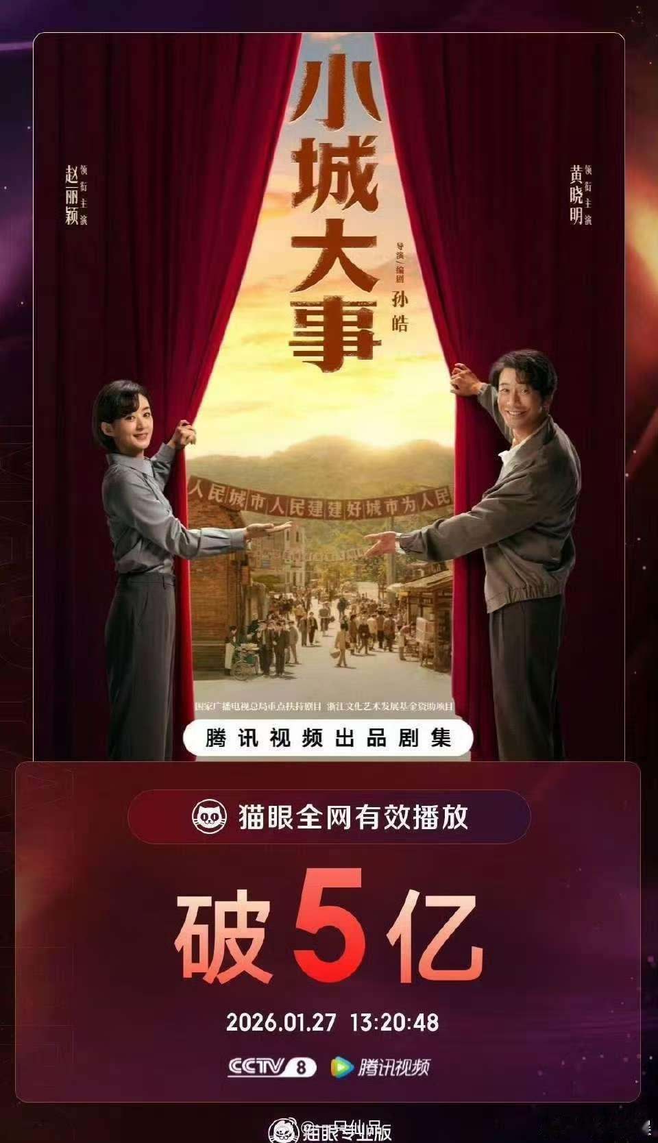 赵丽颖小城大事有效播放量破5亿赵丽颖小城大事播放量破5亿赵丽颖小城大事播放量破5