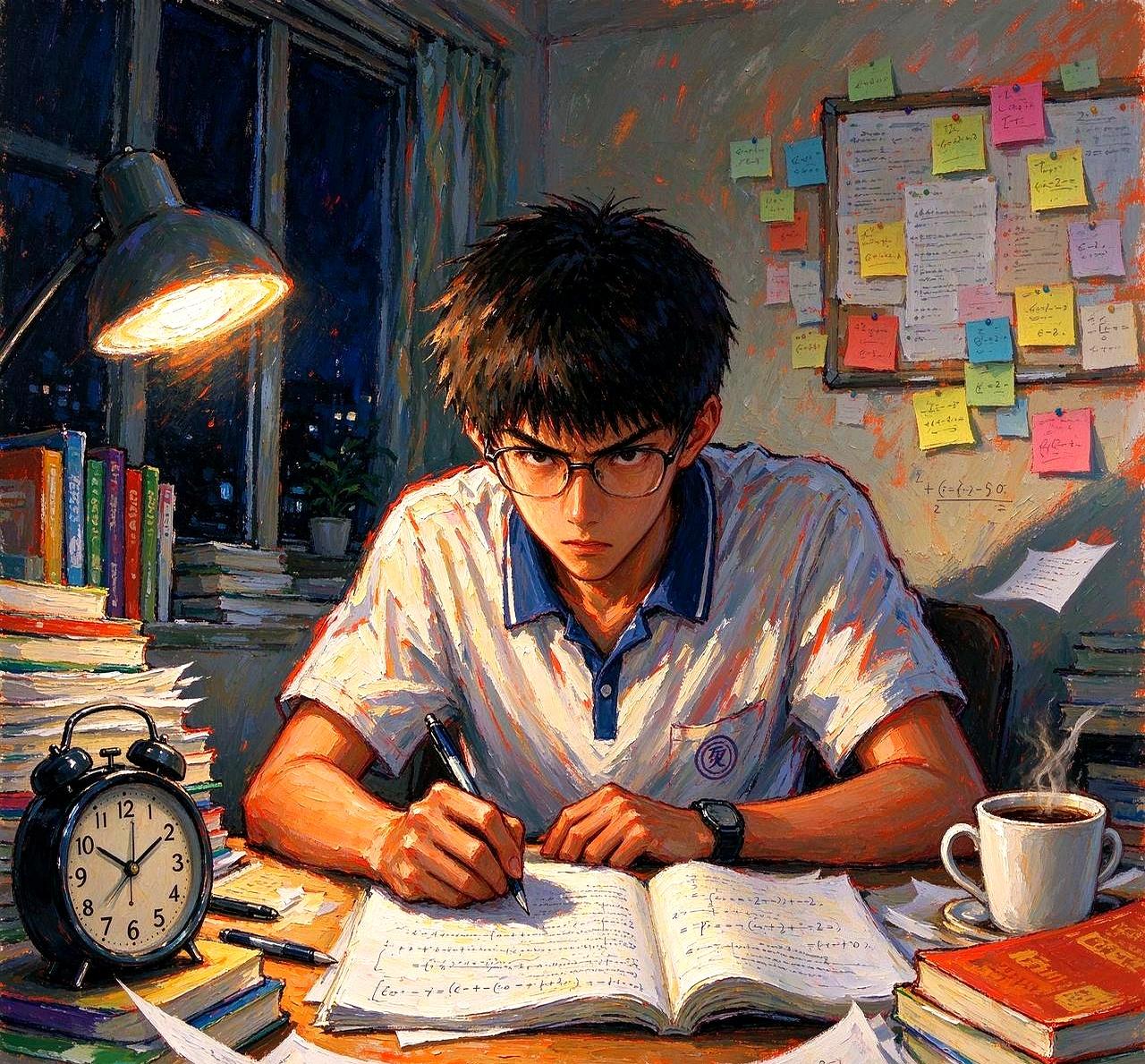 晚自习铃声落下时，走廊风一停，真正的分水岭才开始。
有人把手机点亮，半小时像被偷