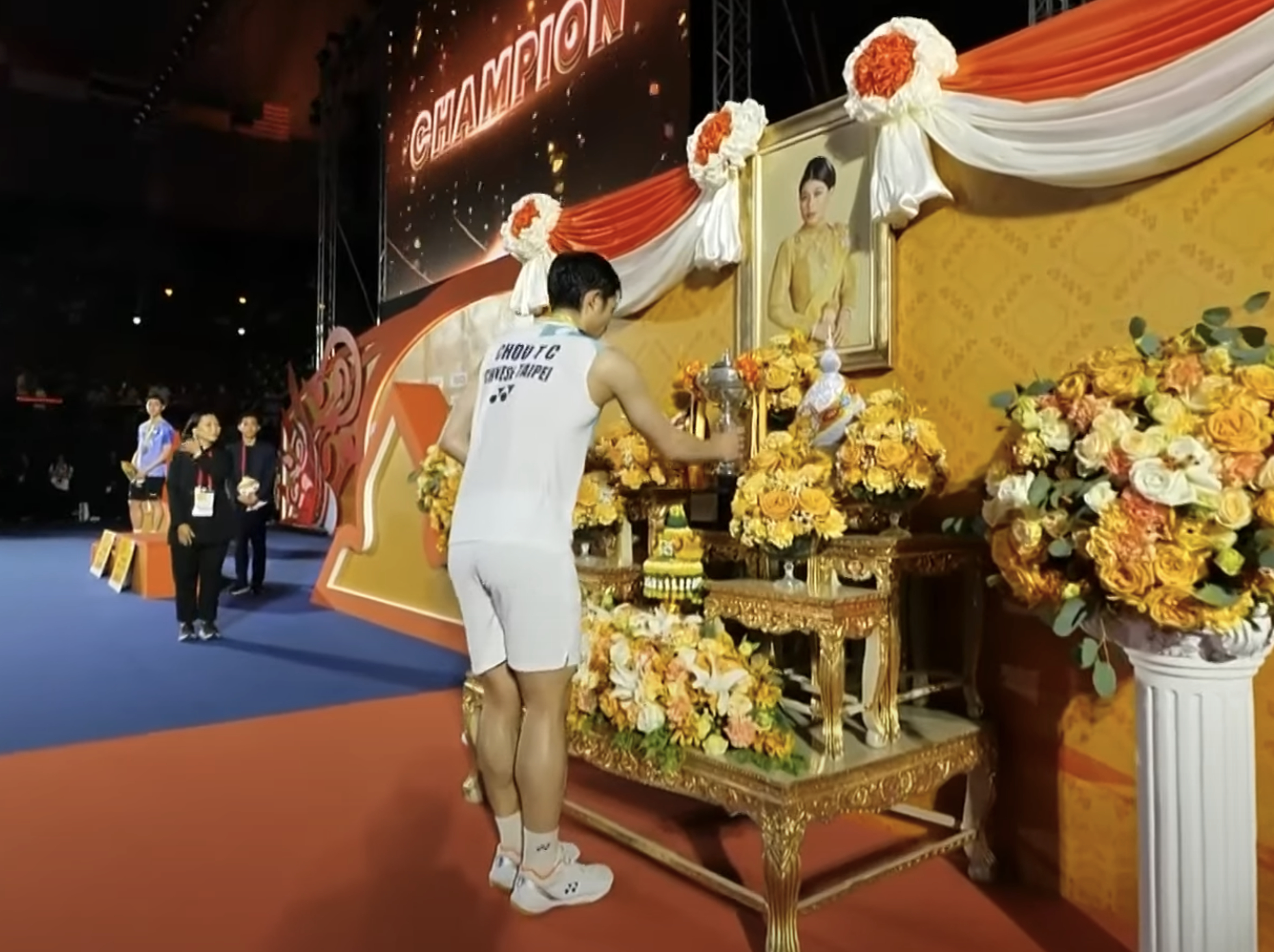 男单冠军：周天成TPE男单亚军：骆建佑🇸🇬恭喜2位！#2024泰国羽毛球大师