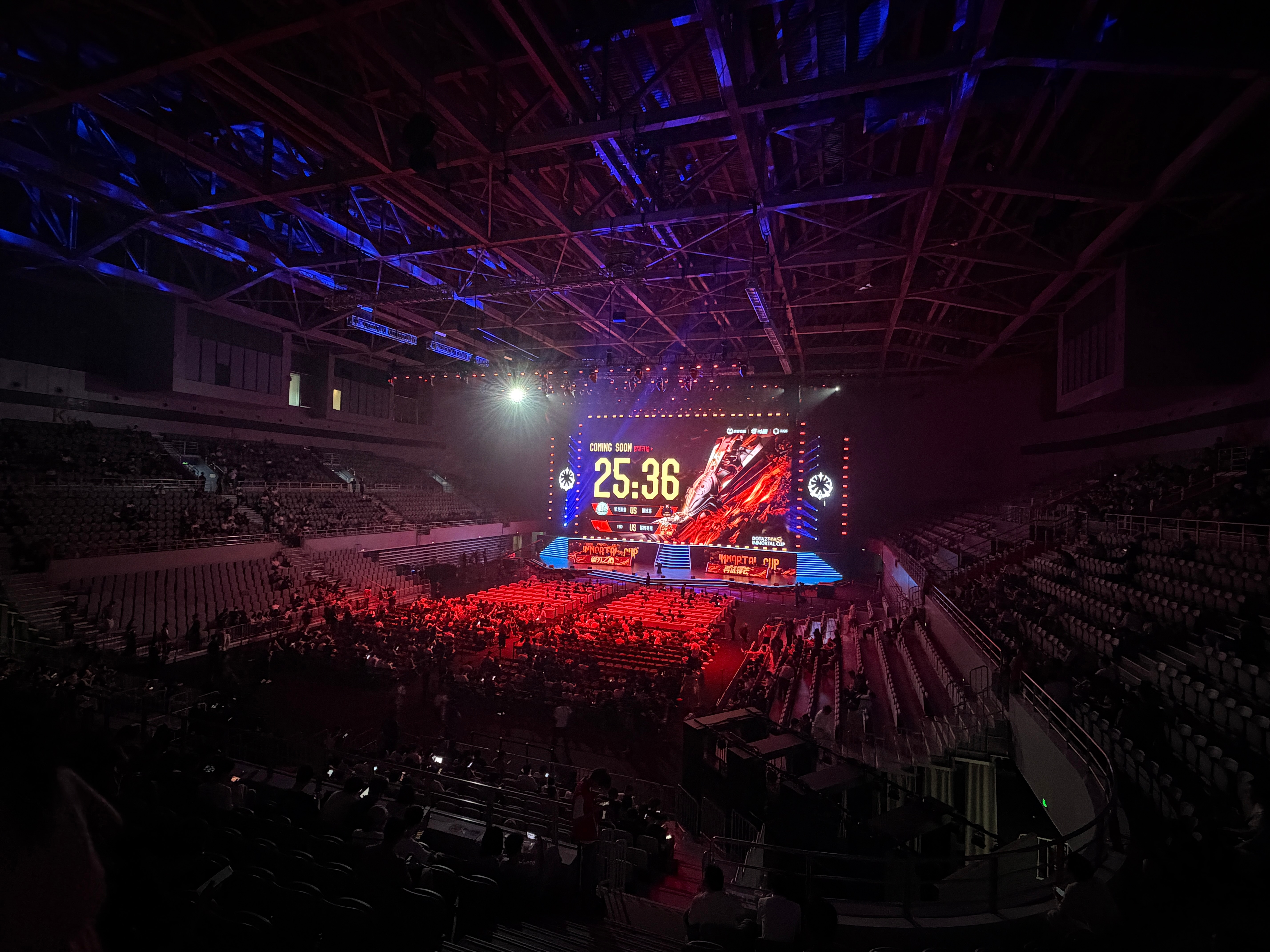 现场屏幕超级大不朽杯s2dota2