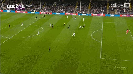 扳回一个！富勒姆2-1热刺coys 比赛第65分钟，特尔和格雷在左边路打出配合，