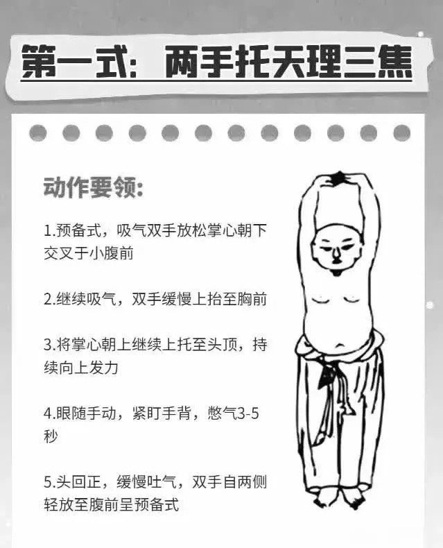 学习八段锦需要结合正确的呼吸口诀。 ​​​