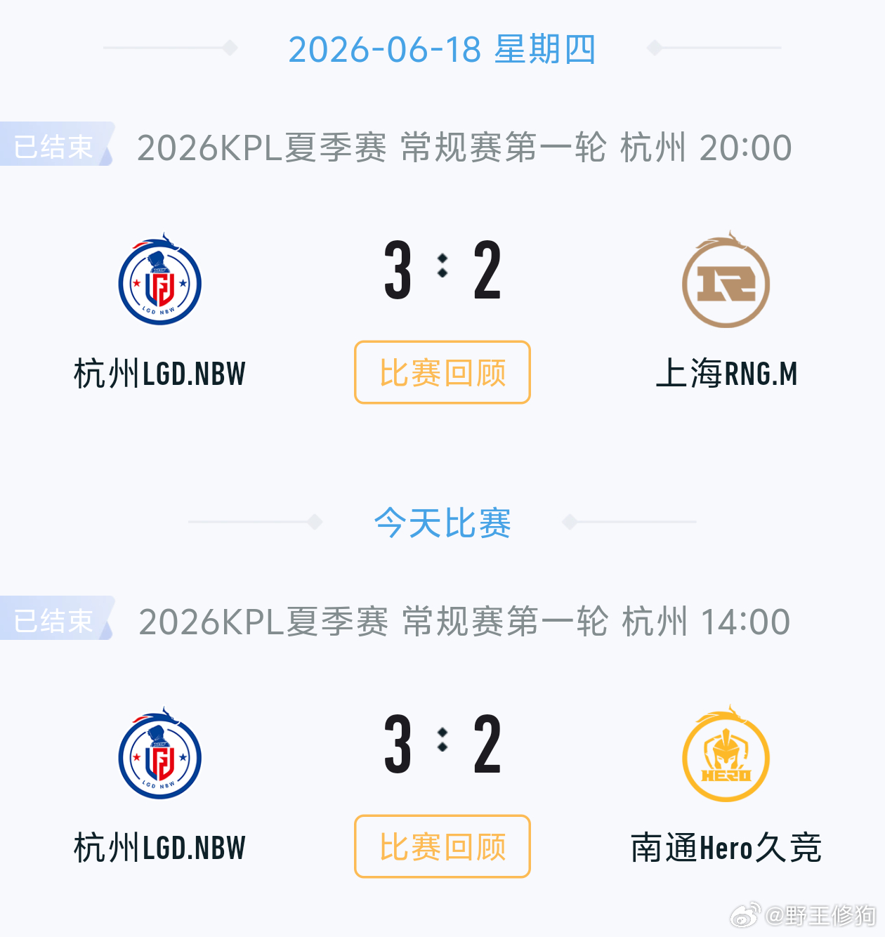 LGDNBW夏季赛二连胜恭喜LGD拿下夏季赛二连胜！五小碟继续调整状态冲冲冲！ 