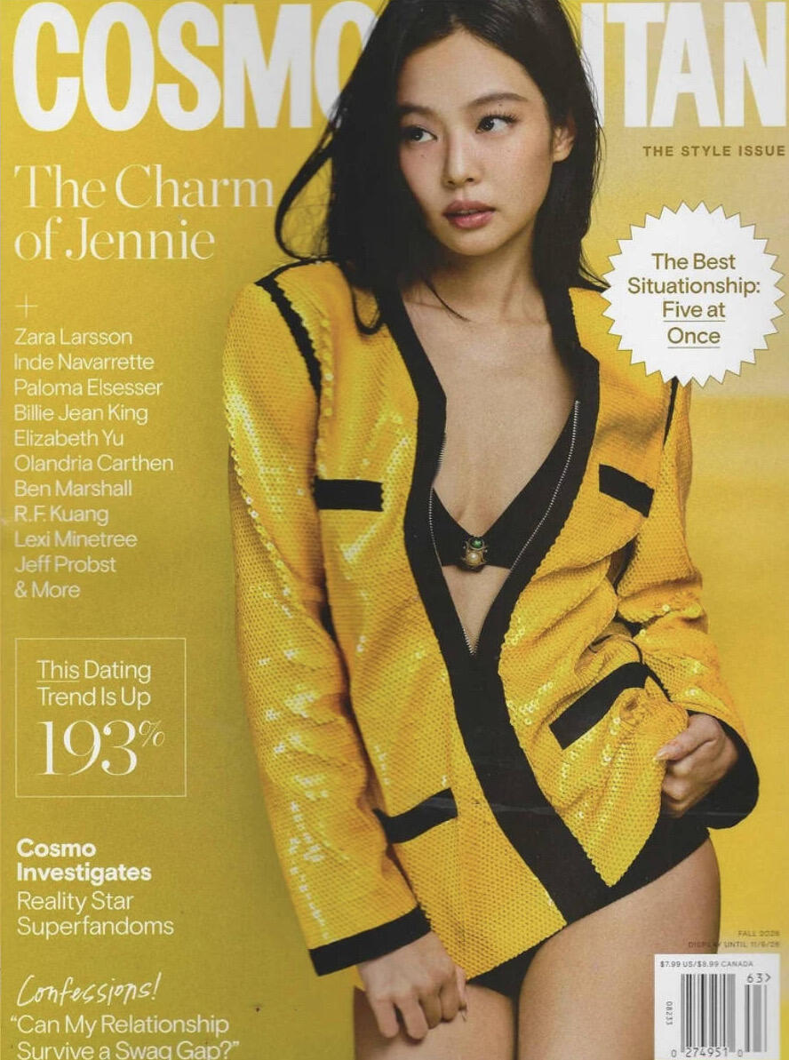 Jennie解锁美版Cosmopolitan 