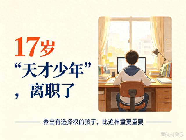 17岁“天才少年”，离职了：别再追神童神话，养出内心有选择权
