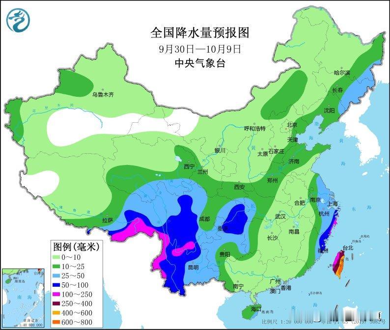 根据中央气象台预报，未来十天我国西南地区雨水增多，台风山陀儿影响东南沿海，全国大